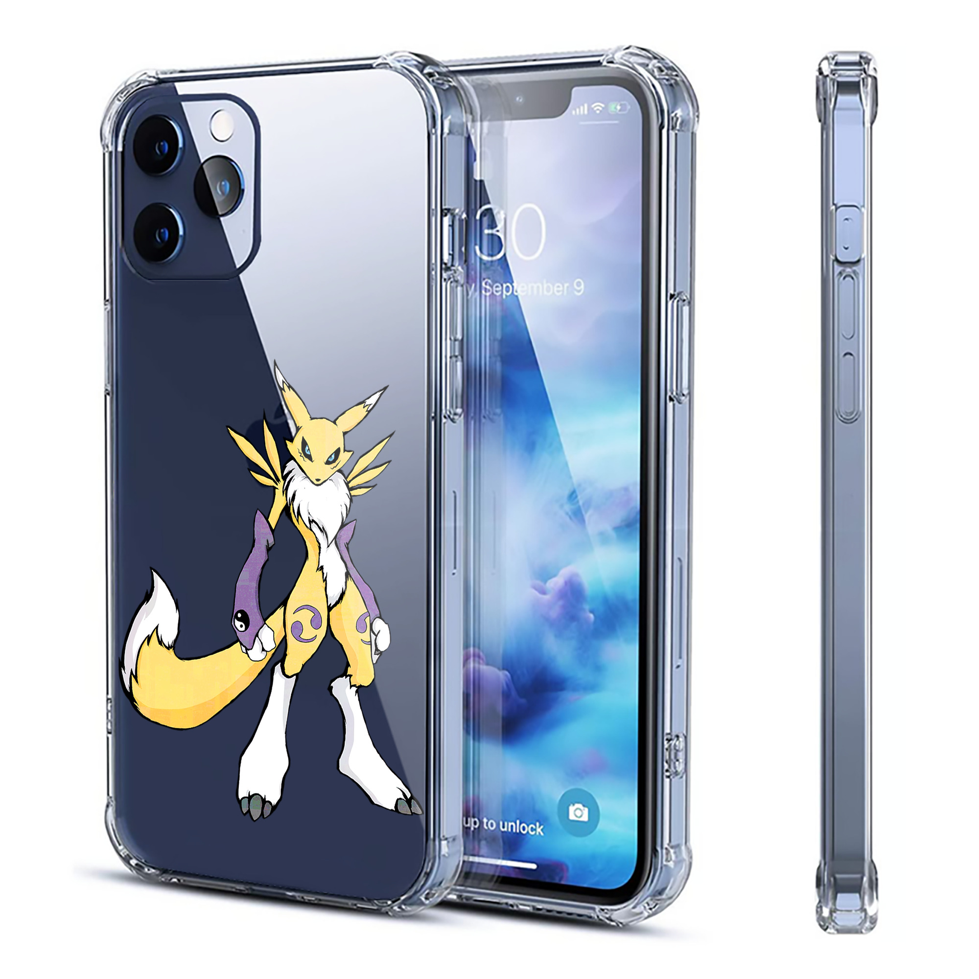 （画像用） Digimon デジタルモンスター/デジモン 【iPhone 12シリーズ対応】透明スマホケース（クリアソフトケース）